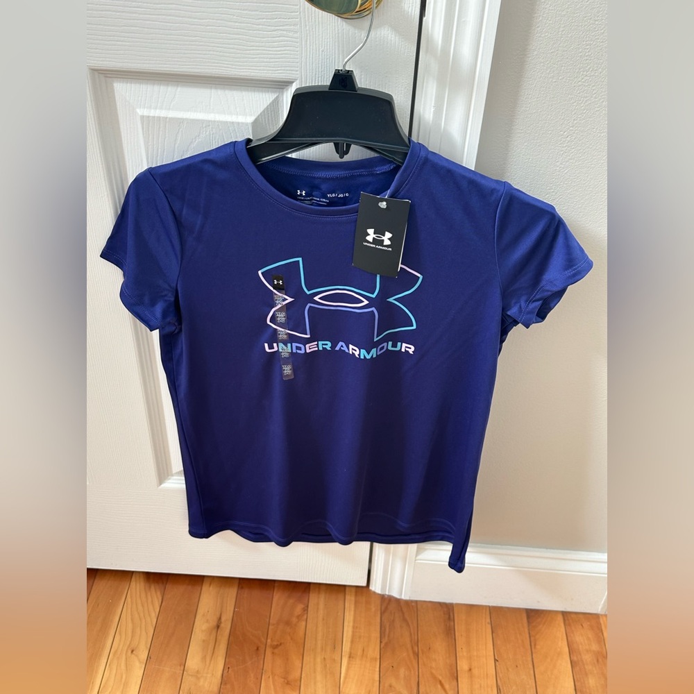 Under Armour Girls Dry-Fit Tee YOUTH L NWT